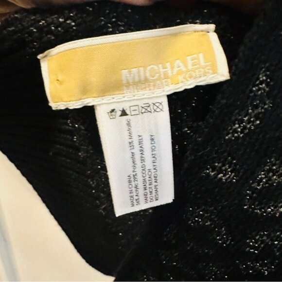 Michael Kors Metallic Leopard Scarf in Black and Gray Pattern - Picture 8 of 9
